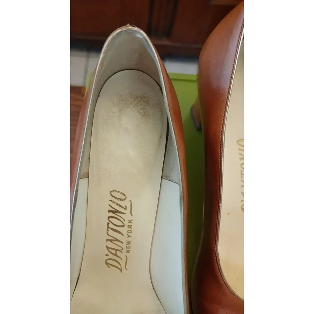 Luxe Retro Vintage Ladies Shoes d'Antonio NY Sable Brown 8 AA